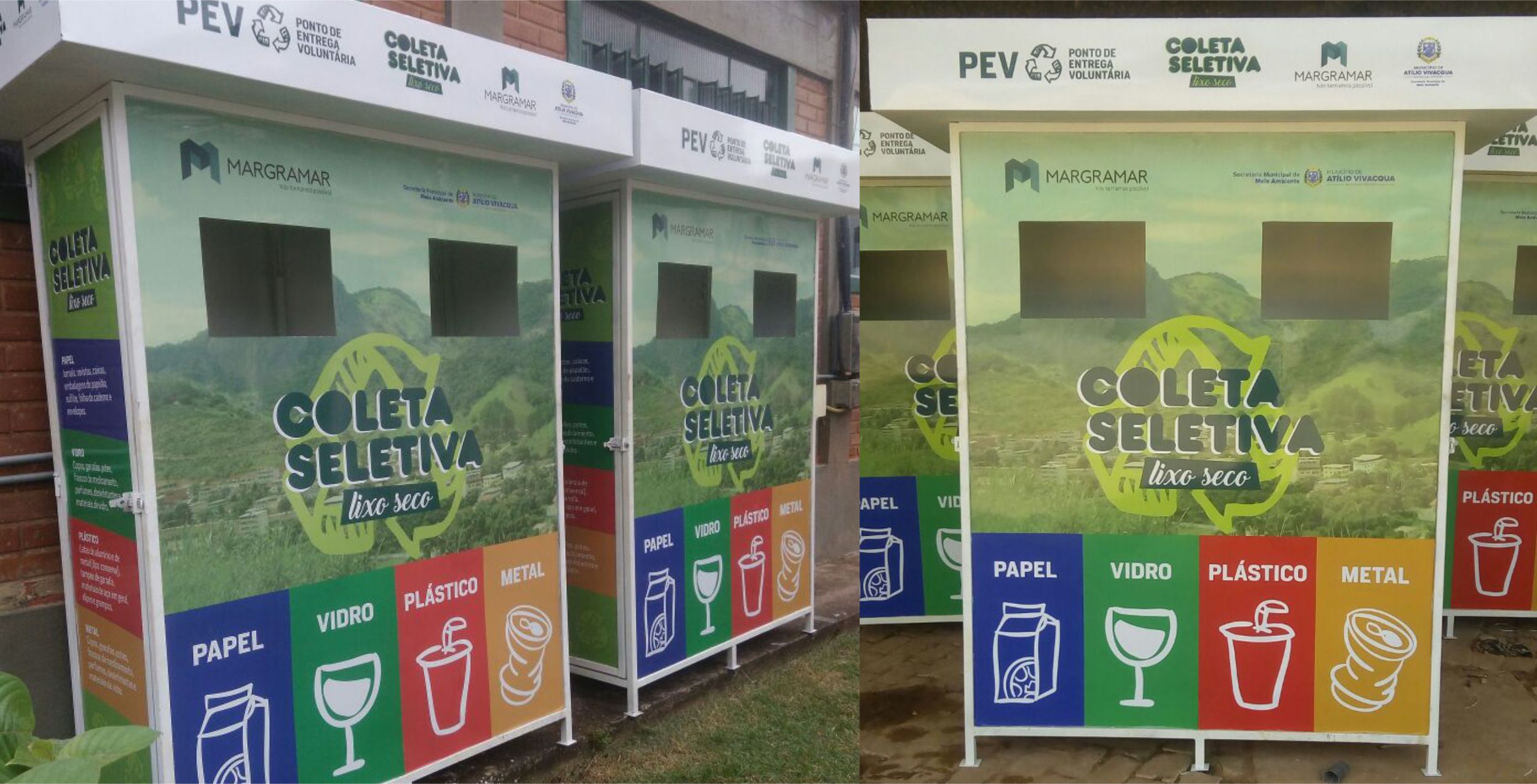 Município recebe doação de cinco novos PEV's para Coleta Seletiva